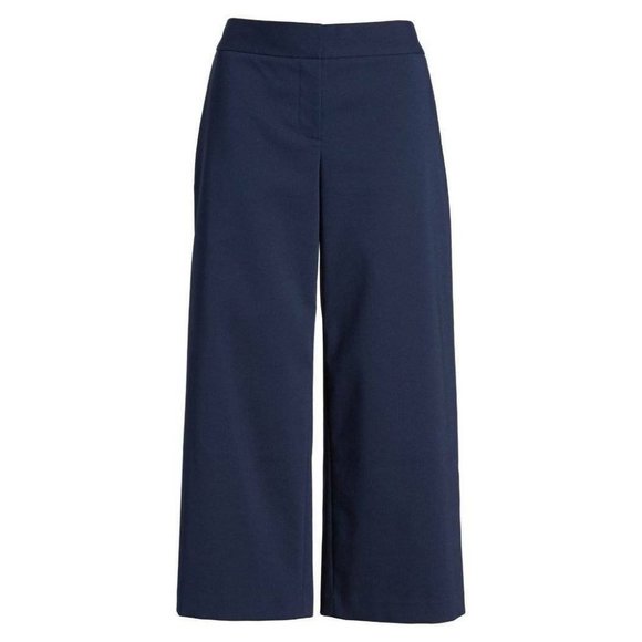 Emerson Rose Wide Leg Crop Pants Navy Blue 8 NEW - Picture 5 of 5